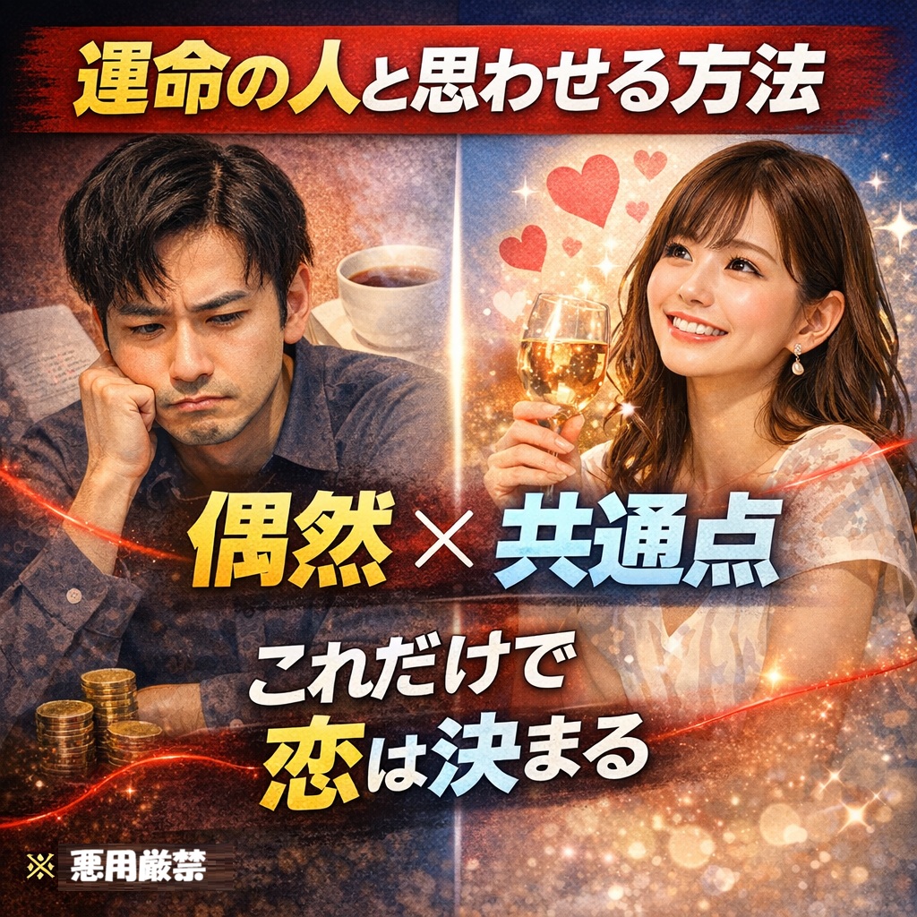 お見合い相手に“運命の人”と思わせる方法｜偶然と共通点で恋は決まる