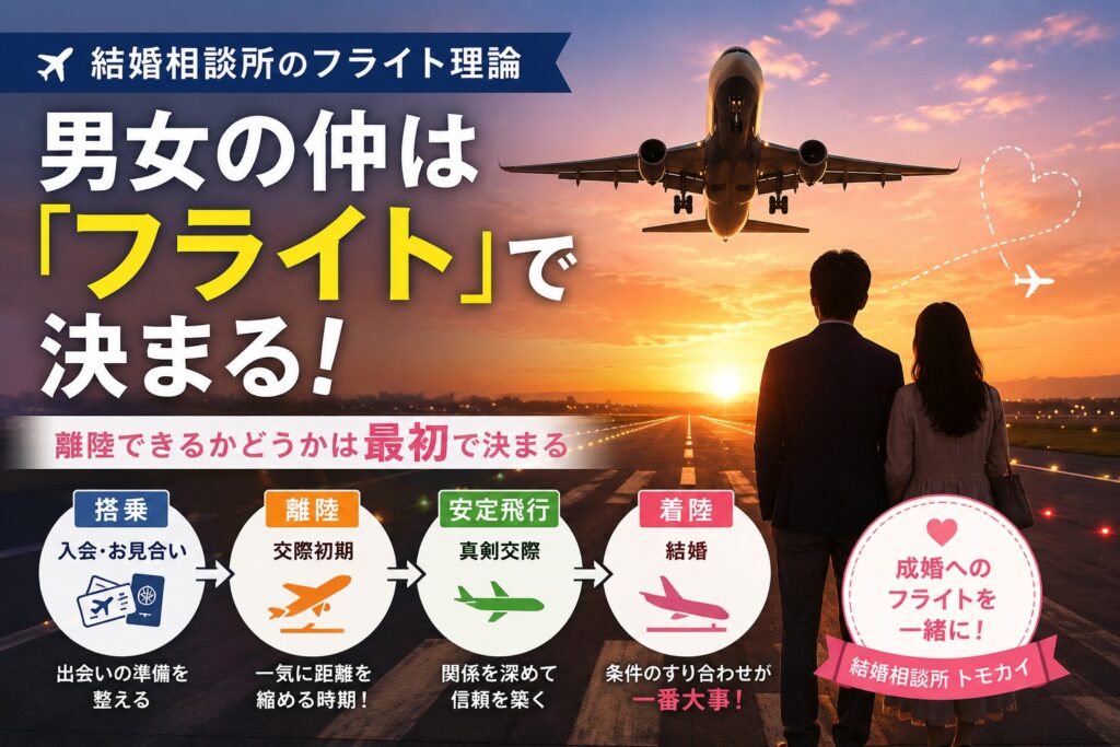 婚活で交際が続かない理由は「離陸できていない」から｜結婚相談所のフライト理論