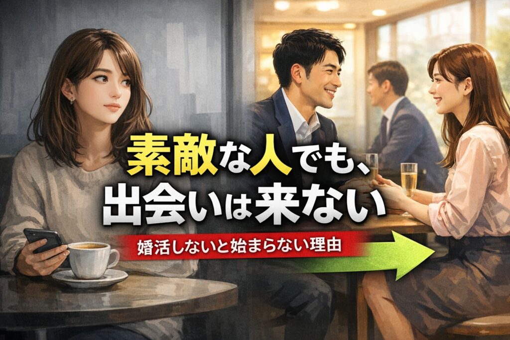 素敵な人でも出会いがない理由｜婚活しないと始まらない現実