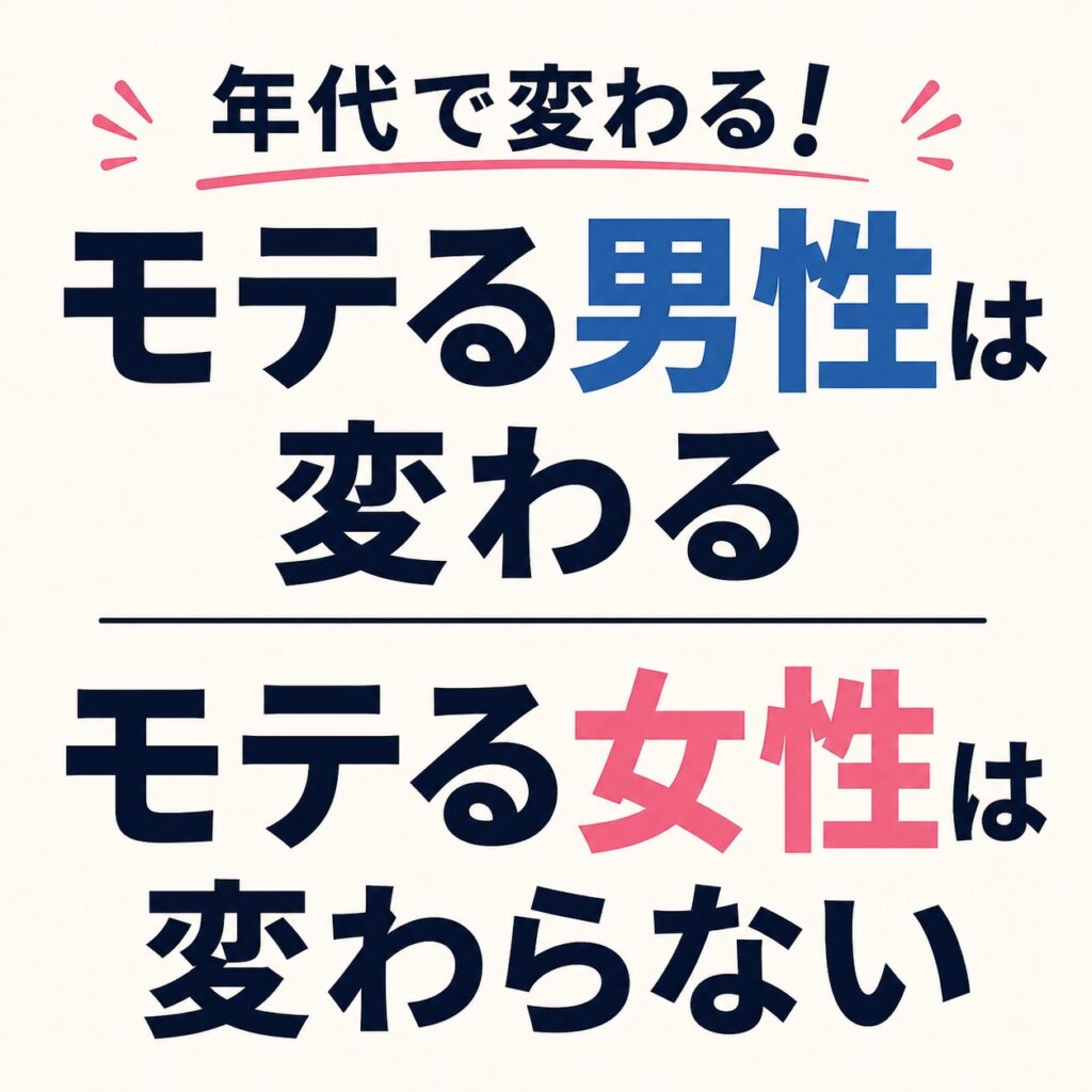年代で変わる「モテる男性」変わらない「モテる女性」