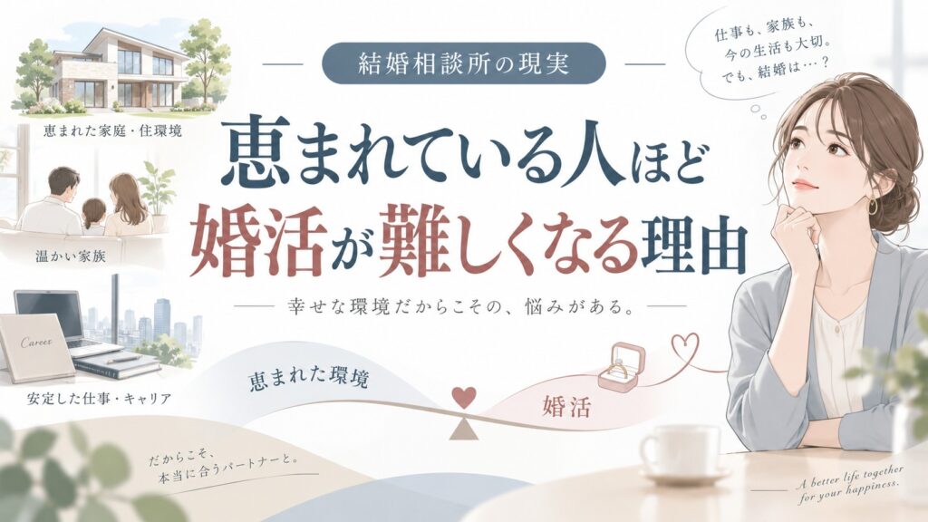 恵まれている人ほど婚活が難しくなる理由
