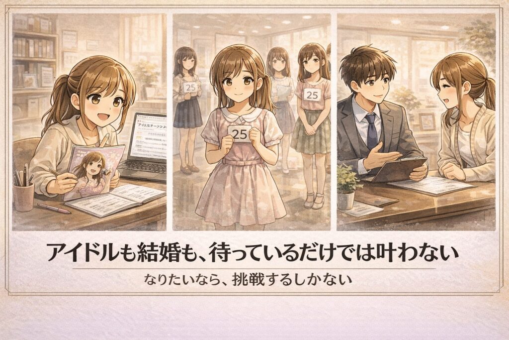 渋谷で立っていても、アイドルにはなれない