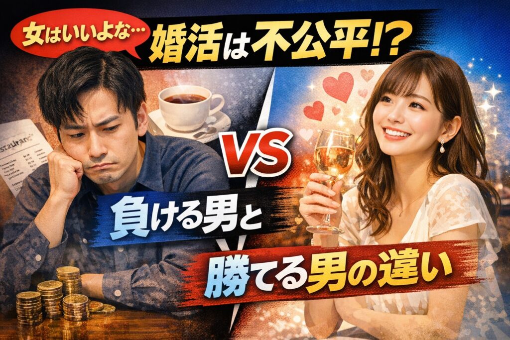 婚活で“女はいいよな”と感じる男性へ｜不公平な現実と勝てる人の違い