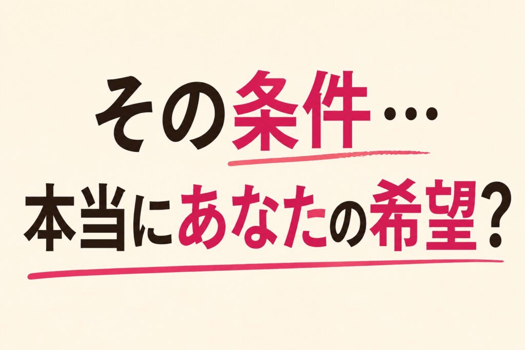 希望するお見合い相手の条件は誰の希望？
