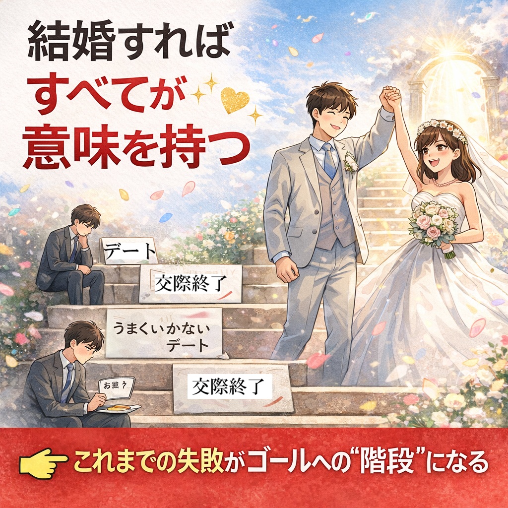 婚活は1回の成功で終わる｜失敗が無駄にならない理由