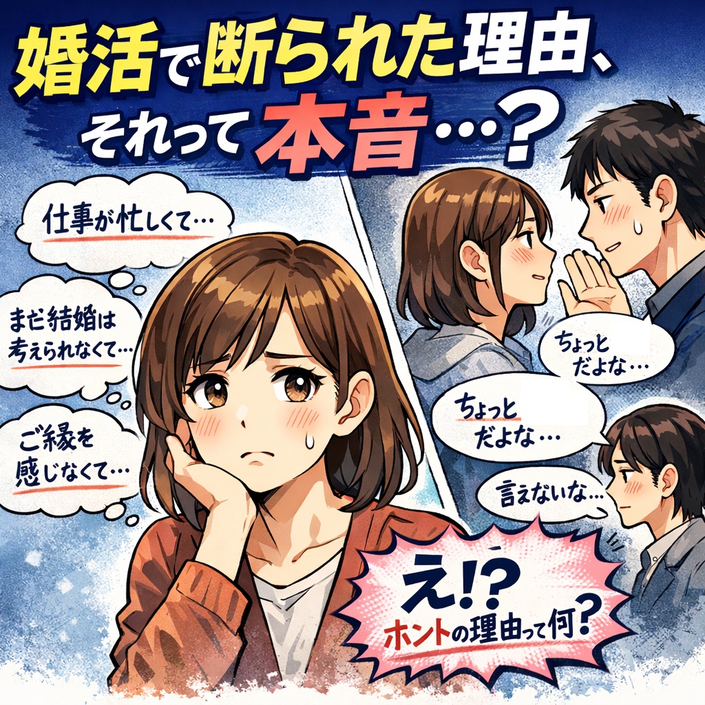 婚活で別れる理由は本音じゃない｜断りの理由が建前になる本当の理由