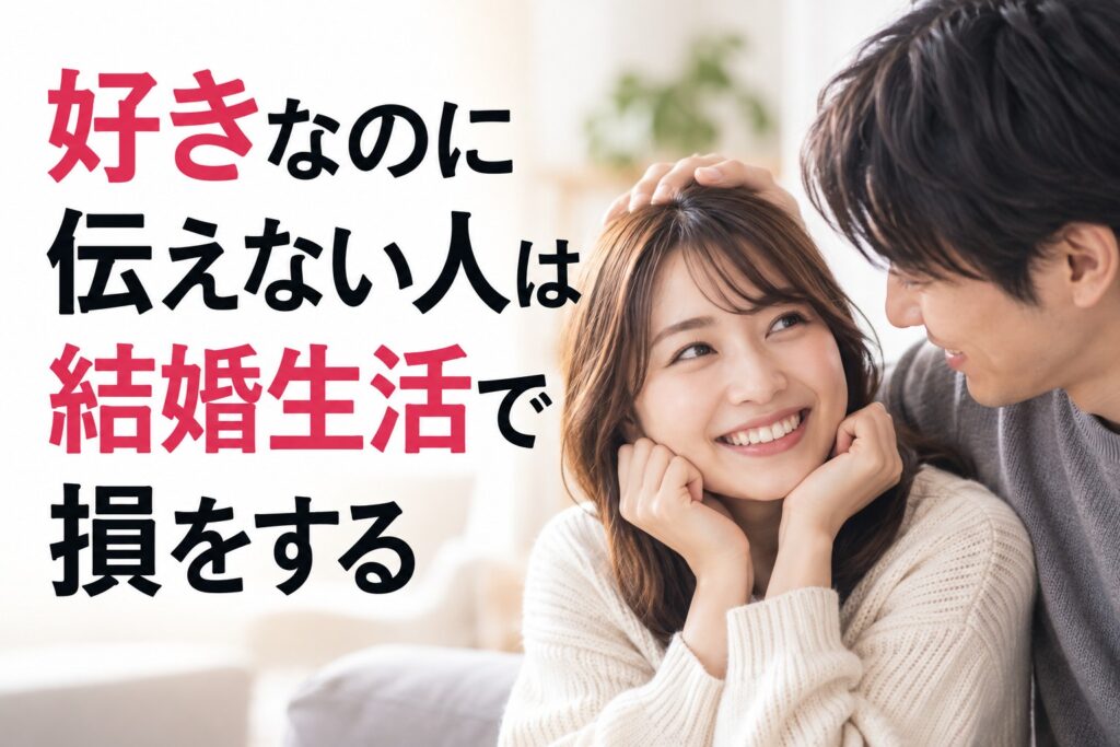 好きなのに伝えない人は、結婚生活で損をする