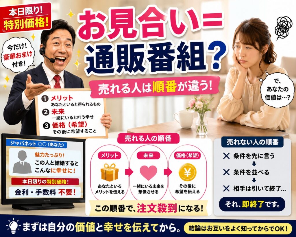 お見合い＝通販番組？うまくいく人は“売り方”が違う