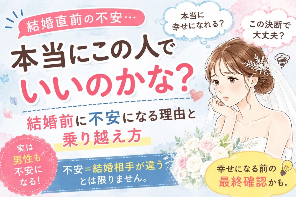 結婚「本当にこの人でいいの？」マリッジブルーについて