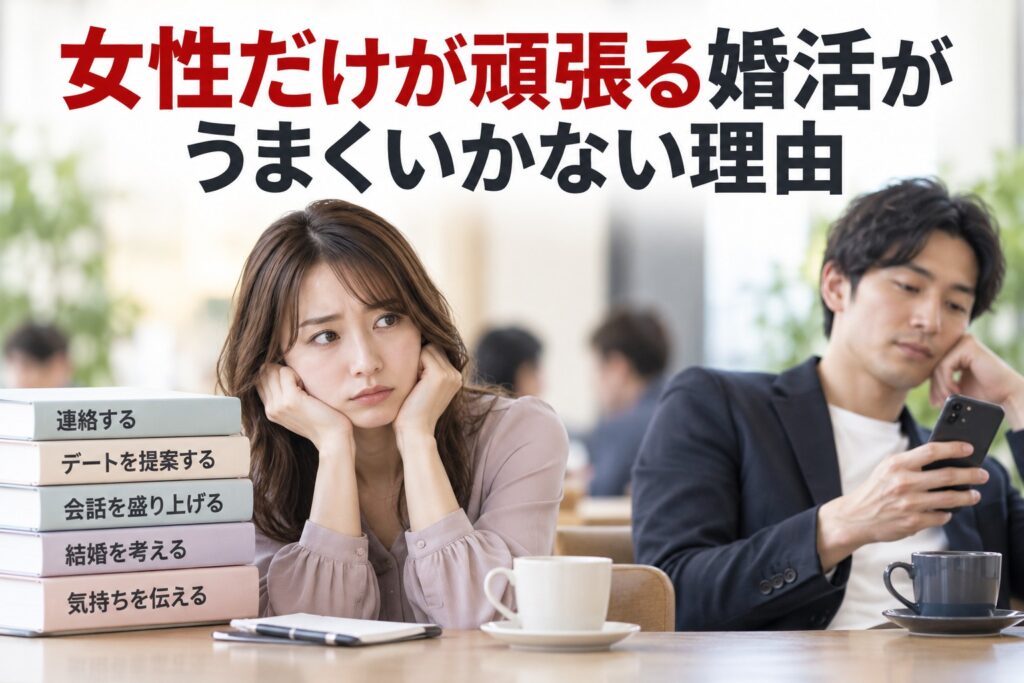 女性だけが頑張る婚活がうまくいかない理由