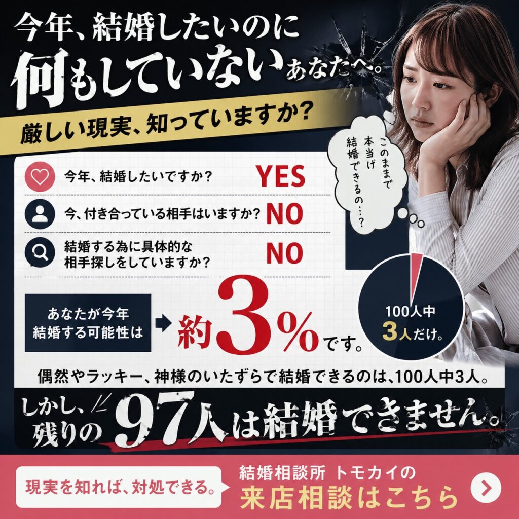 「結婚したいだけ」の97％は結婚しない