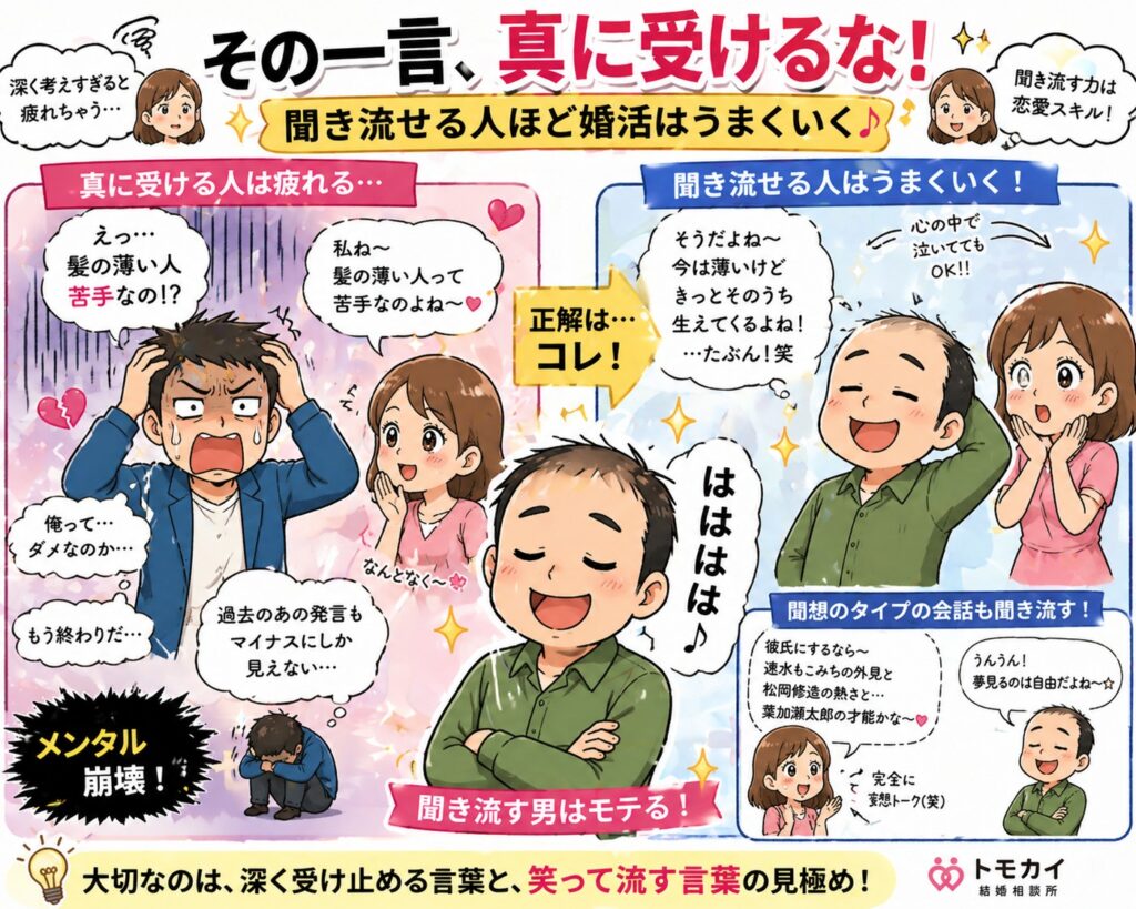 婚活で相手の一言を真に受けるな｜聞き流す力が恋愛を救う