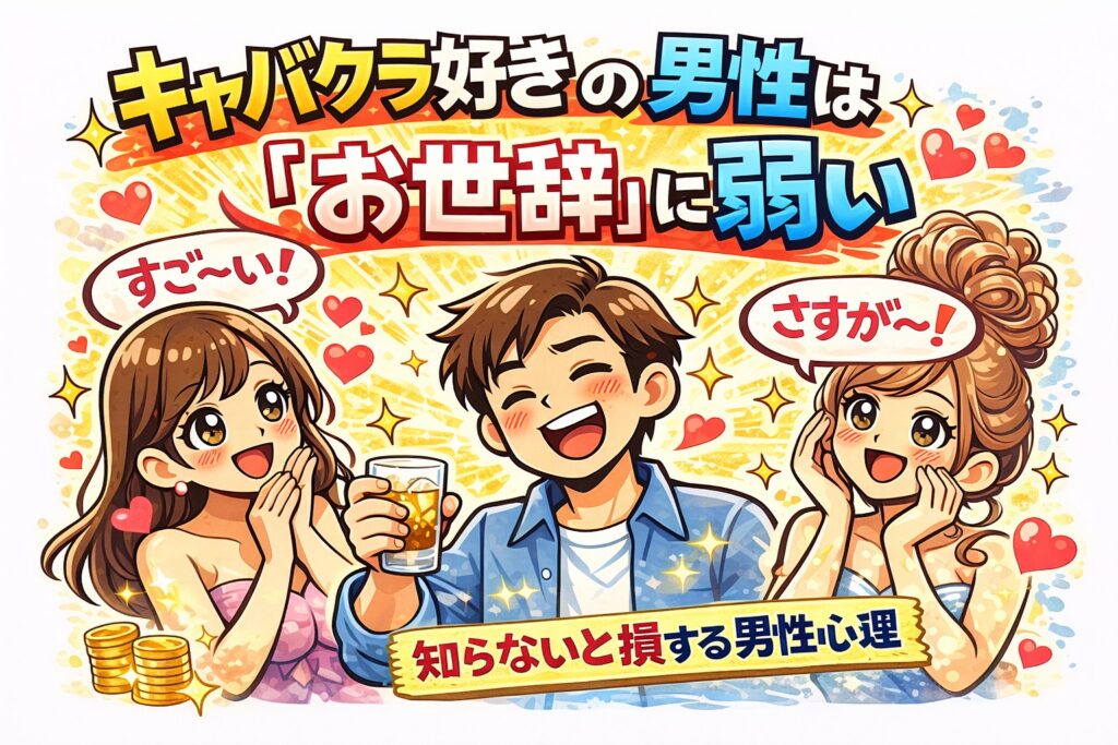 キャバクラ好きな男性の本音｜女性が知らない弱点