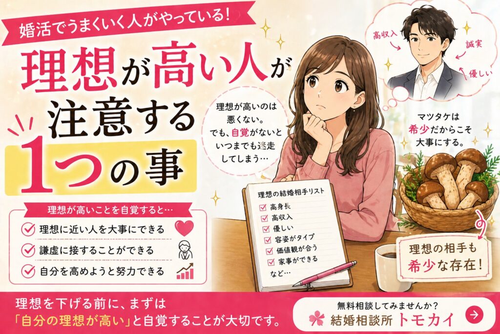 理想が高い人が婚活で注意すべきたった1つのこと