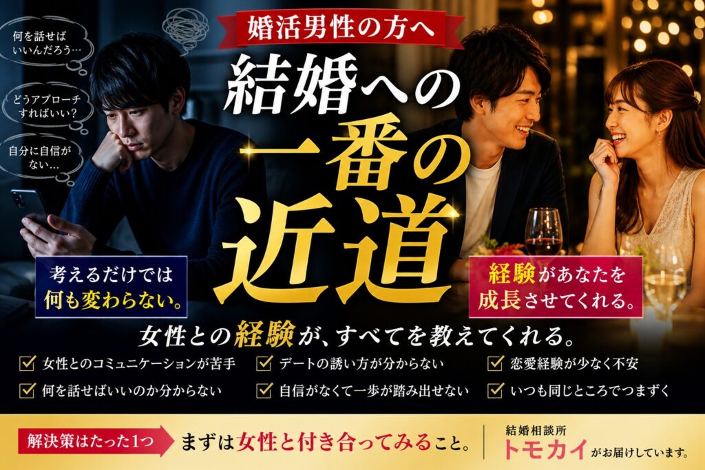 結婚への一番の近道｜女性が苦手な男性ほどやるべきこと