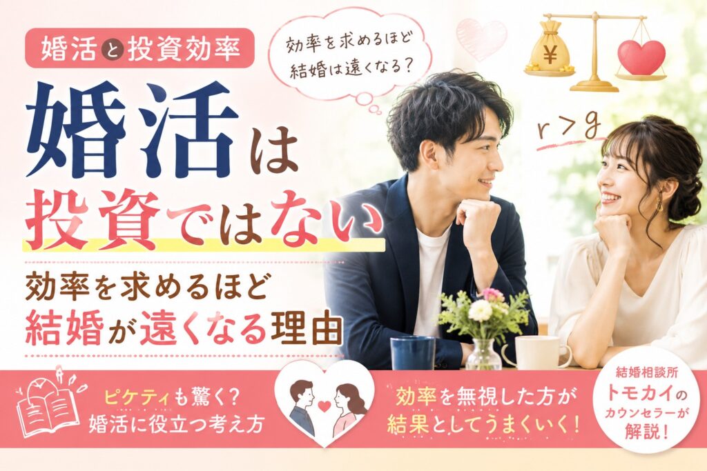 「婚活は投資ではない｜効率を求めるほど結婚が遠くなる理由」