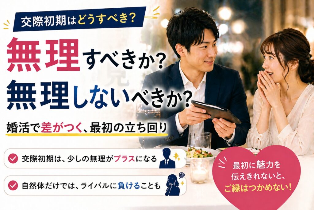 自然体では、恋は勝てない。交際初期は少し無理をしろ。