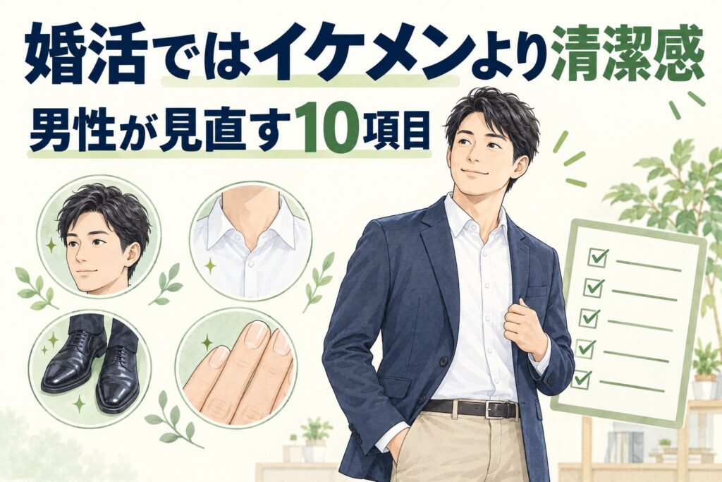 婚活ではイケメンより「〇〇〇」が重要｜男性が見直す10項目