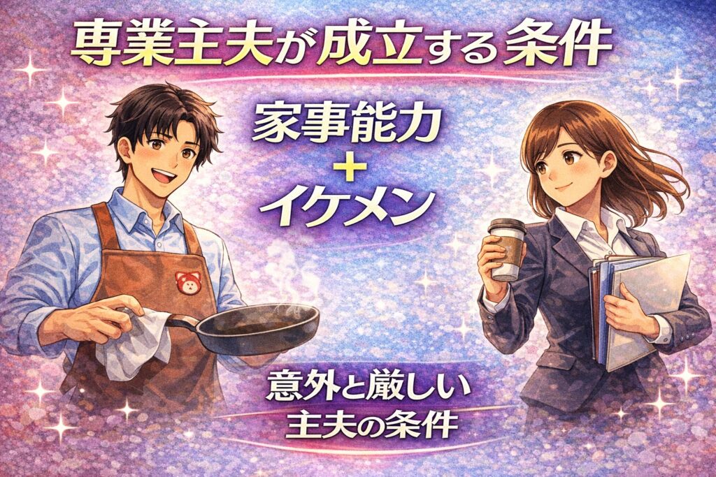 専業主夫になれる男性の条件｜婚活で求められる2つの資質