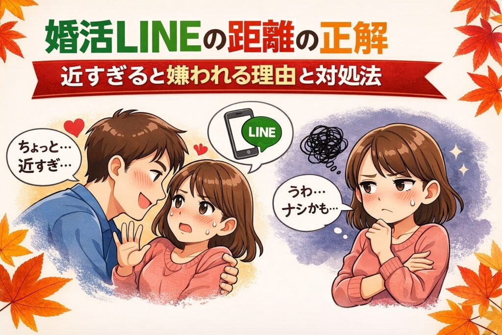 婚活LINEの距離感の正解|近すぎると嫌われる理由と対処法
