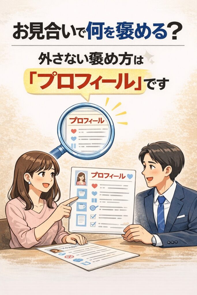 お見合いで何を褒める？正解は「プロフィールのここ」です