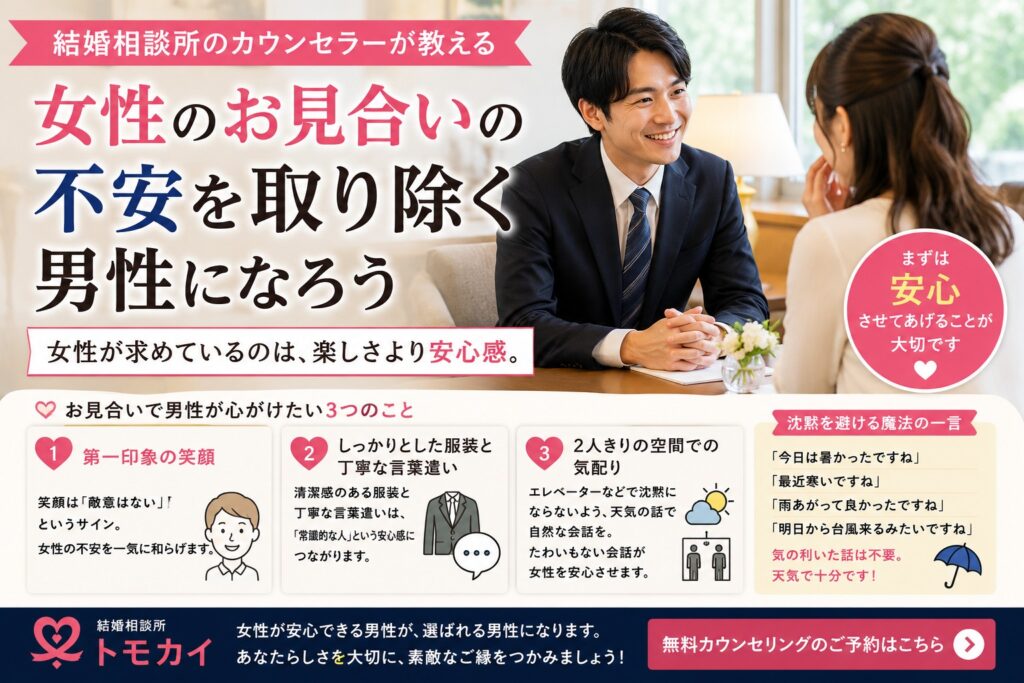 女性のお見合いの不安を取り除く方法