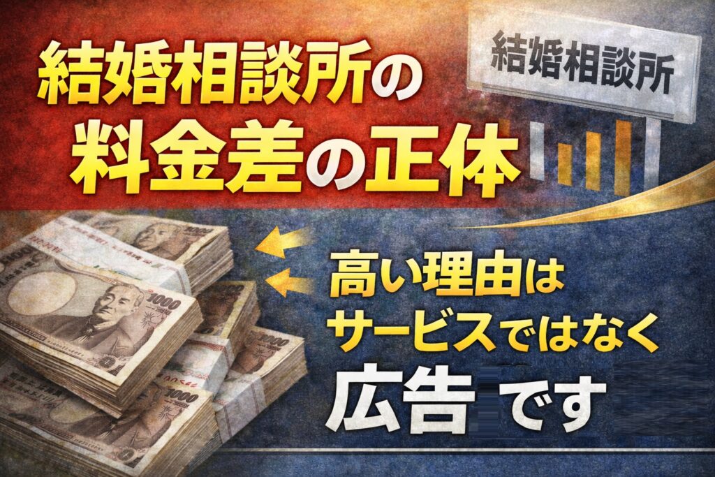 結婚相談所の料金が高い理由|安い相談所との本当の違い