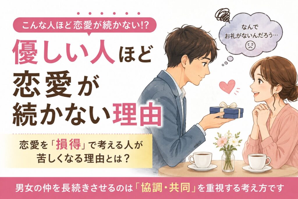 優しい人ほど恋愛が続かない理由