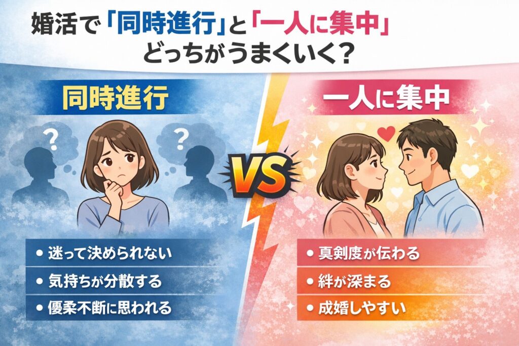 婚活で同時進行はNG？一人に集中すべき理由を解説