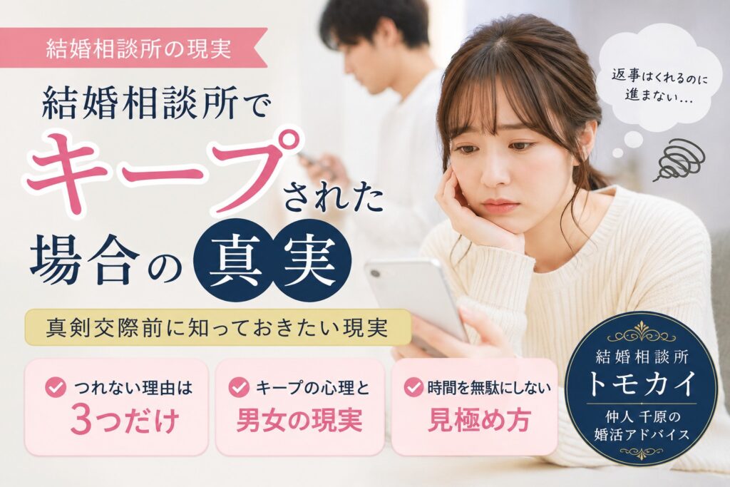 結婚相談所で交際相手にキープされているの?