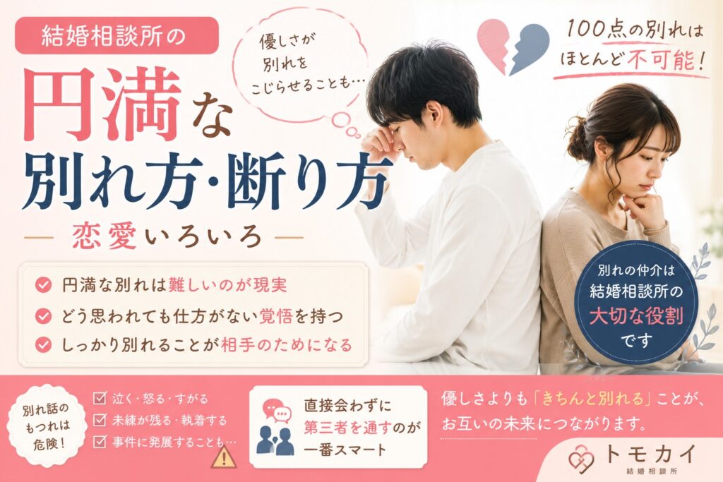 結婚相談所の円満な別れ方｜交際終了で揉めない断り方とは？