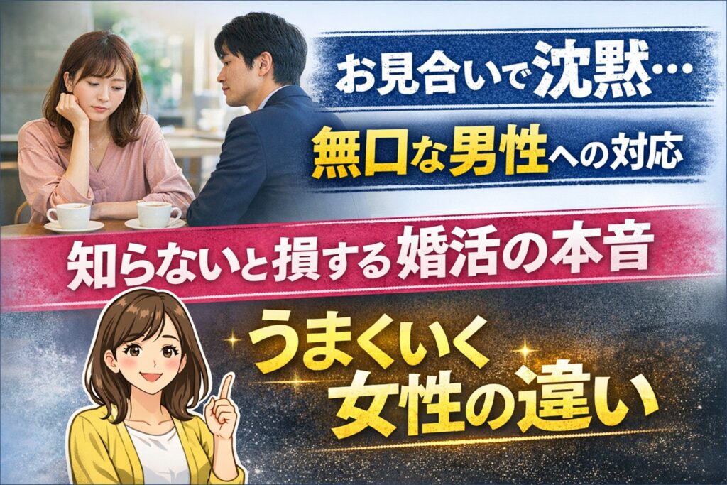 お見合いで会話が続かない?無口な男性との会話のコツ(女性向け)