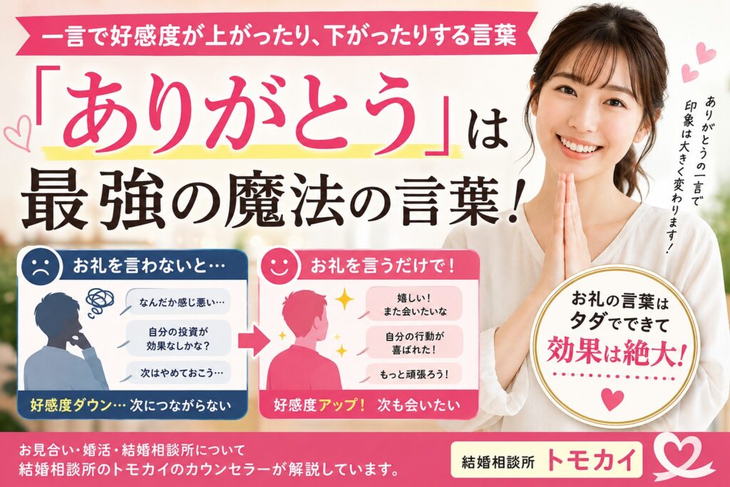 一言で好感度が上がる魔法の言葉