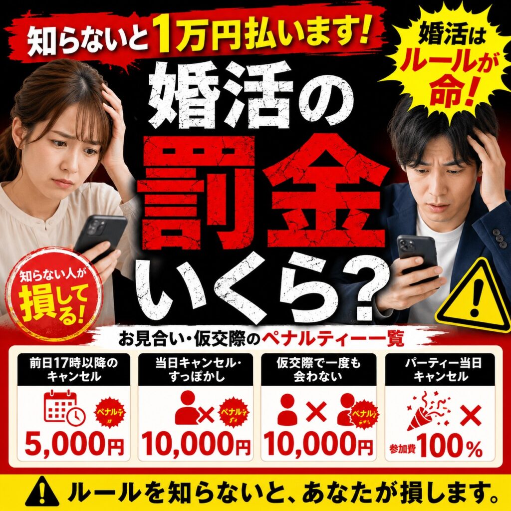 結婚相談所のキャンセル料はいくら?IBJのペナルティー一覧と発生条件を解説