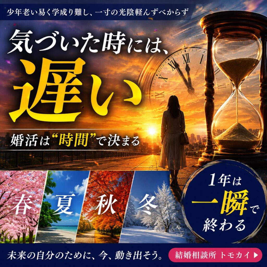 婚活は時間との戦い｜「気づいた時には遅い人」の共通点