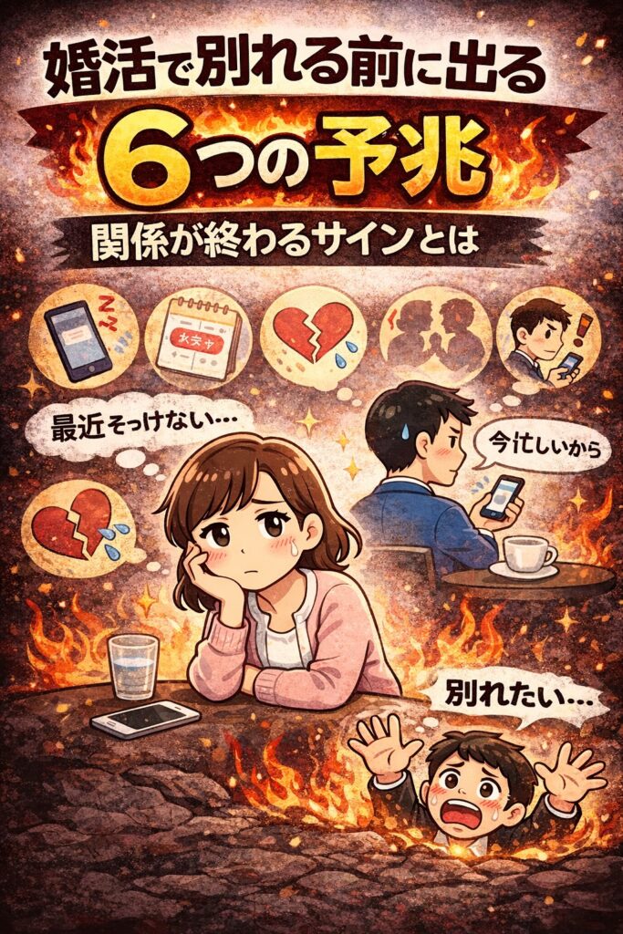 婚活で別れる前に出る6つの予兆|関係が終わるサインとは