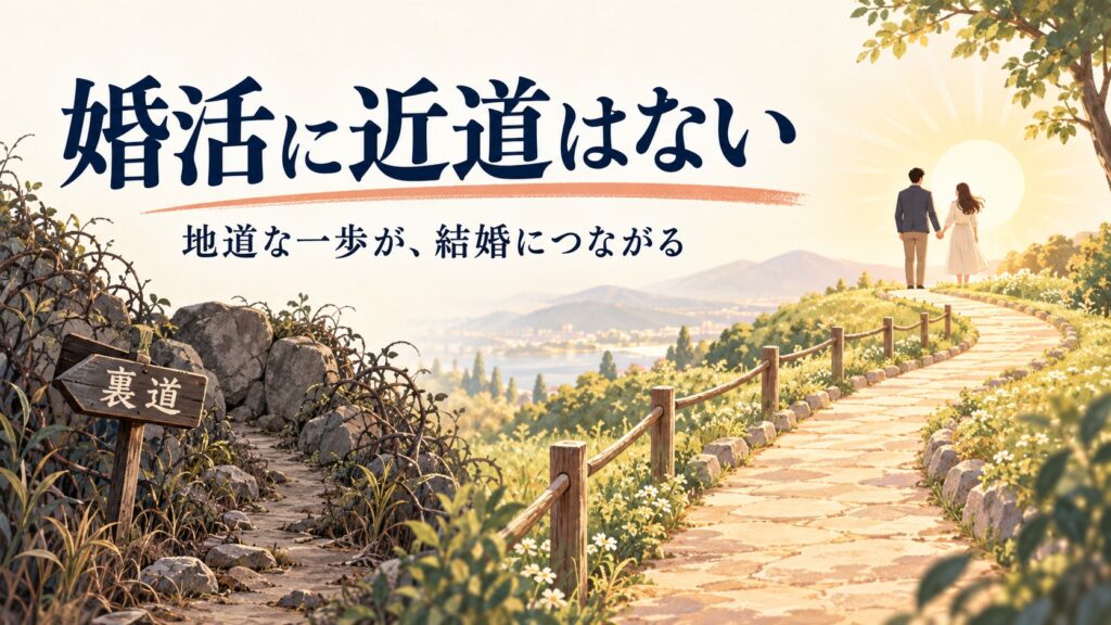 婚活に裏道はない。そう気づいた人から前に進める