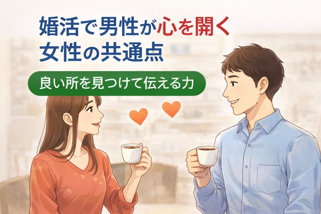 婚活で男性に好かれる女性の特徴｜相手の良い所を伝える効果