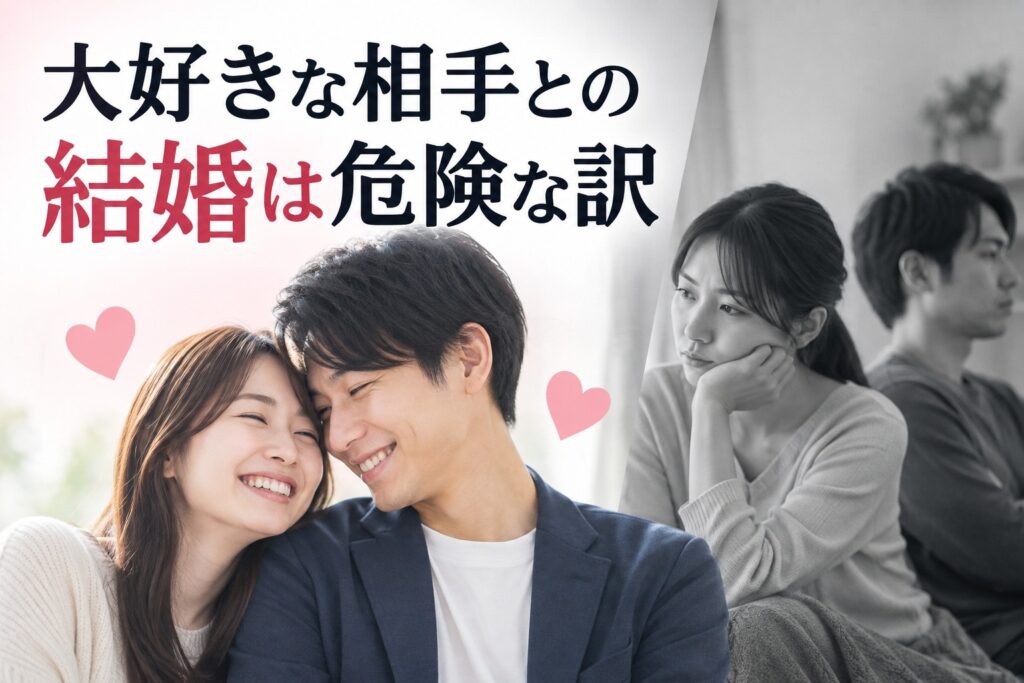 好きすぎる相手との結婚が危険になる理由