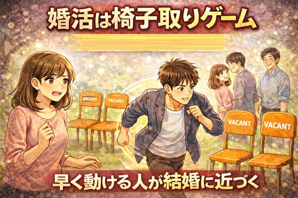 婚活は椅子取りゲーム｜結婚が早い者勝ちになる本当の理由