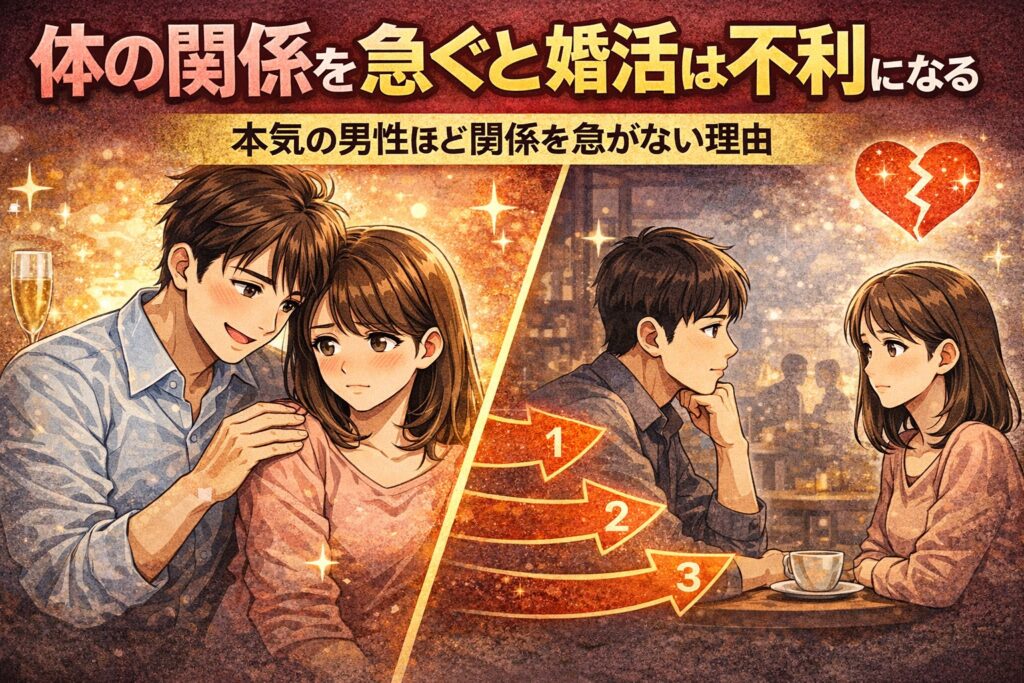 婚活で体の関係を急いではいけない理由|本気の男性の見分け方