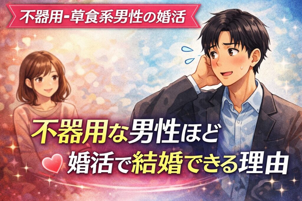 不器用な男性ほど婚活で結婚できる理由