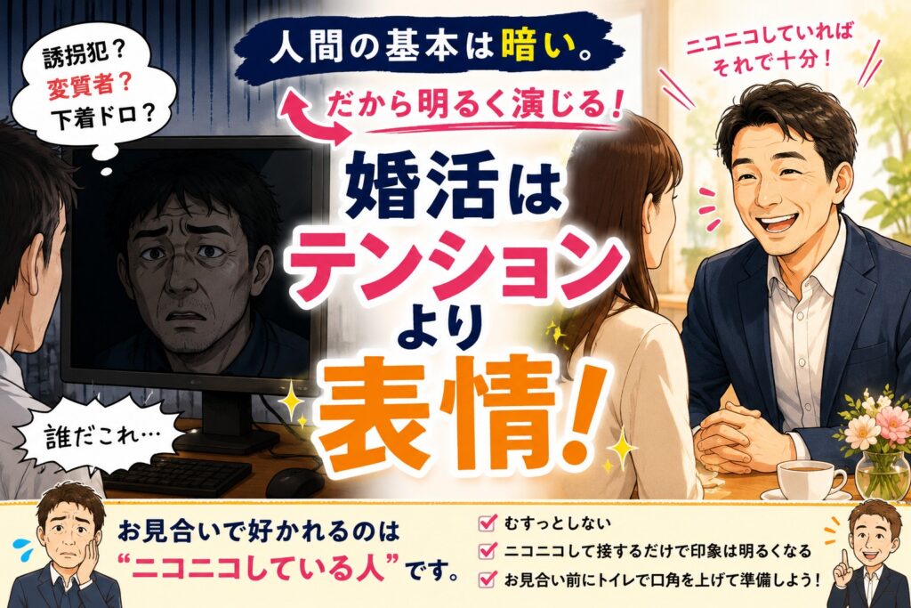 お見合いはテンションより表情が大事