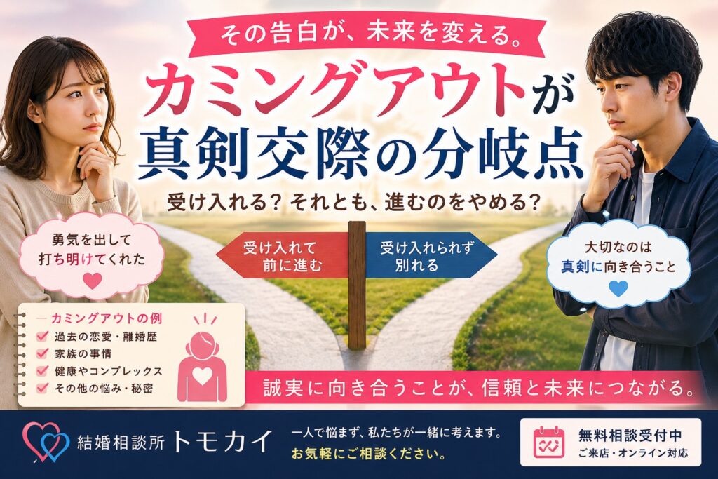 カミングアウトが真剣交際の分岐点｜その告白の意味、分かっていますか？