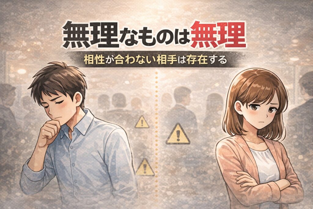 努力では埋まらない相性の差|婚活で無理なものは無理