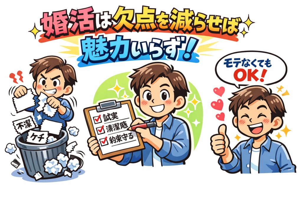 婚活は「魅力」より「欠点」で決まる｜男性がやるべき戦略