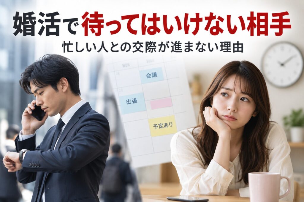 婚活で待ってはいけない相手｜忙しい人との交際が進まない理由