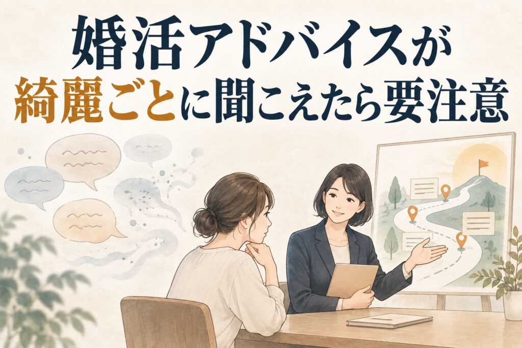婚活アドバイスが綺麗ごとに聞こえたら要注意