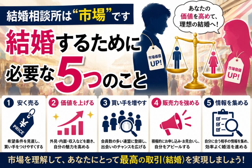 結婚相談所で結婚するために必要な5つのこと|成婚できる人の共通点