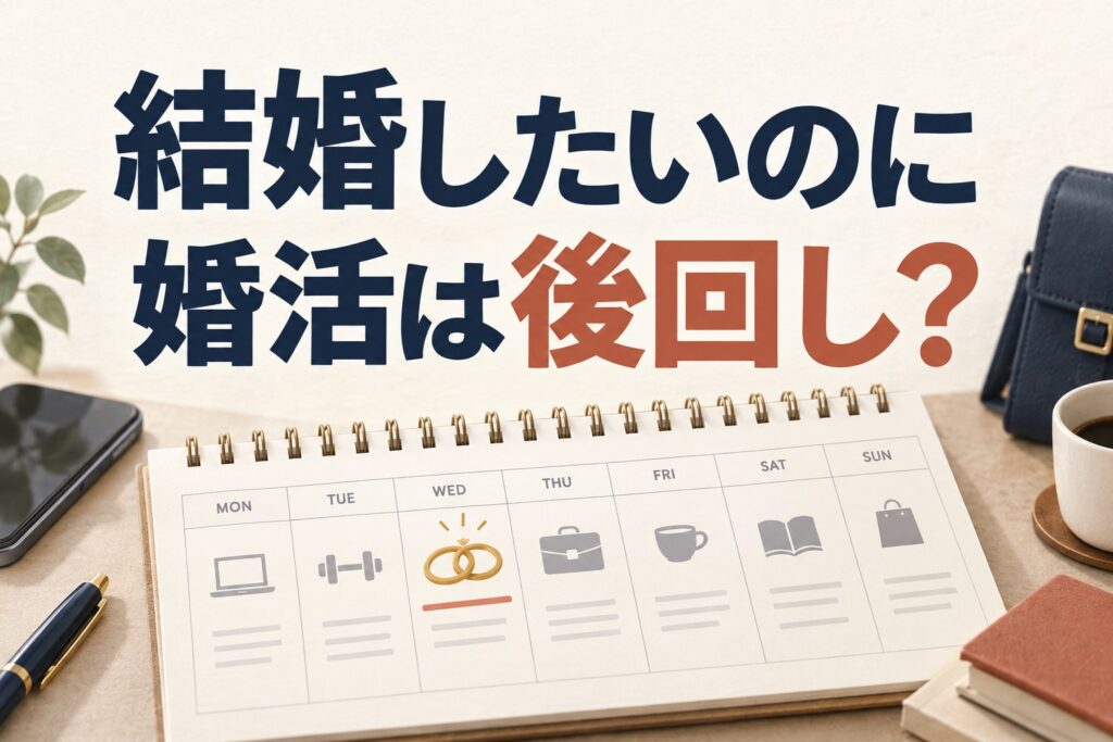 結婚したいのに結婚できない人の共通点|婚活の優先順位が低すぎる